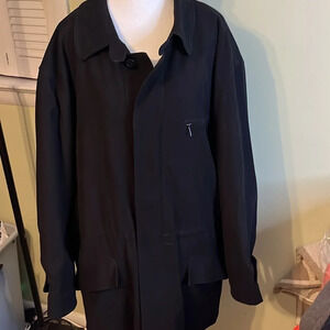 Sanyo Weather Wear Carol Cohen fully lined heavy microsuede button down coat